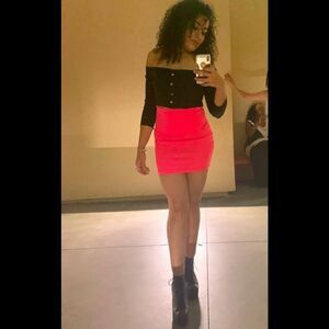 Off the shoulder black crop top size S